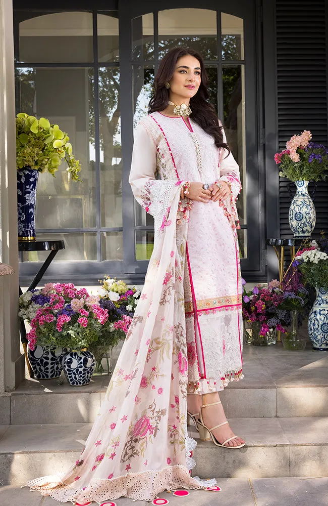 3 Piece Unstitched Luxury Embroidered Lawn-MLL-23-09 | Alzohaib Mahiymaan Luxury Lawn Eid Collection23
