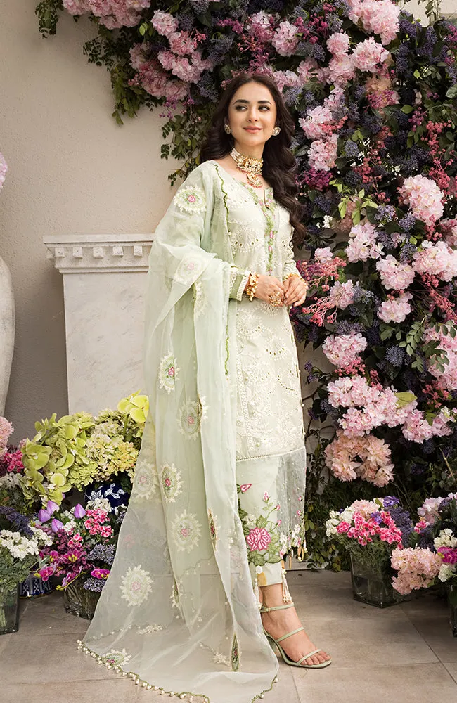 3 Piece Unstitched Luxury Embroidered Lawn-MLL-23-1 | Alzohaib Mahiymaan Luxury Lawn Eid Collection23