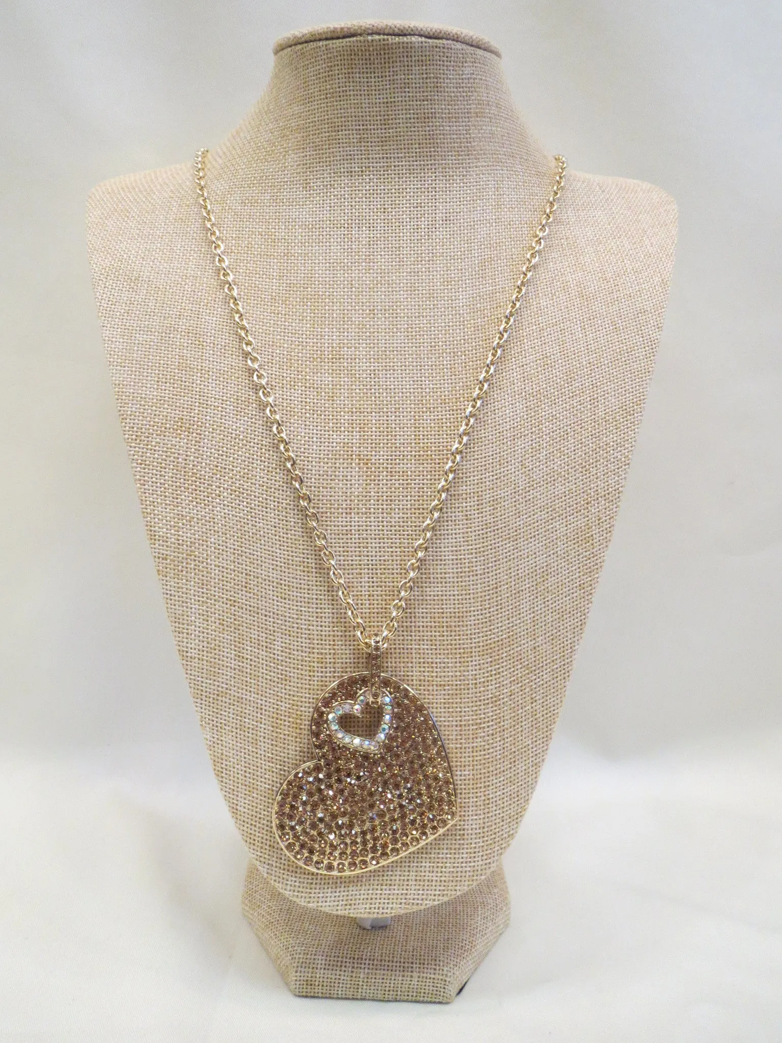 ADO | Crystal Heart Necklace Gold
