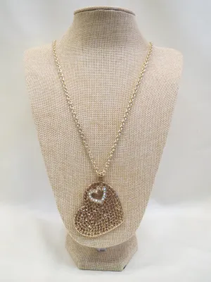 ADO | Crystal Heart Necklace Gold