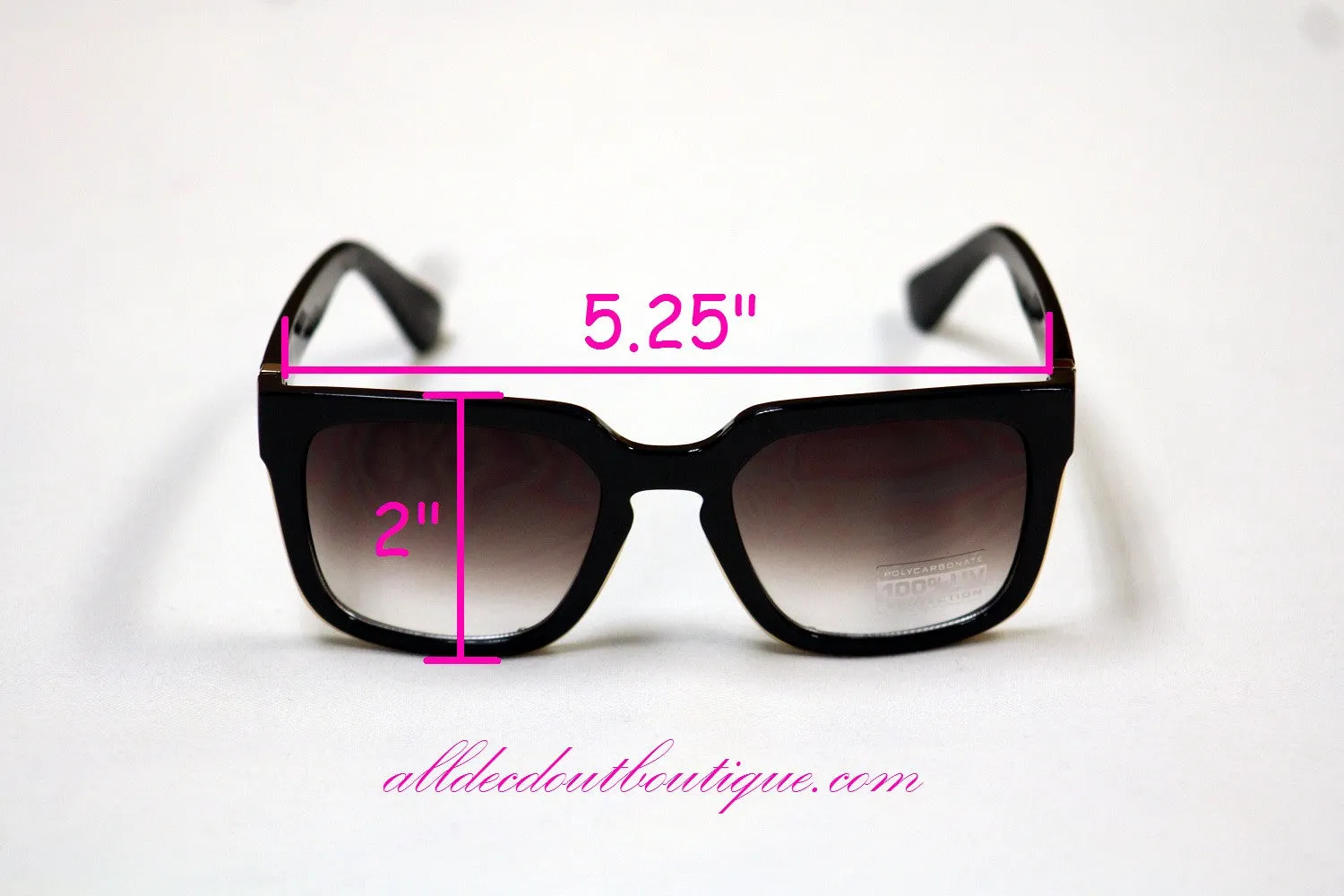 ADO | Customized Sunglasses Black with Cross & Bling Turquoise