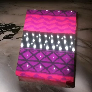African Bold Multi-Purple Color Print Head Wrap Scarf