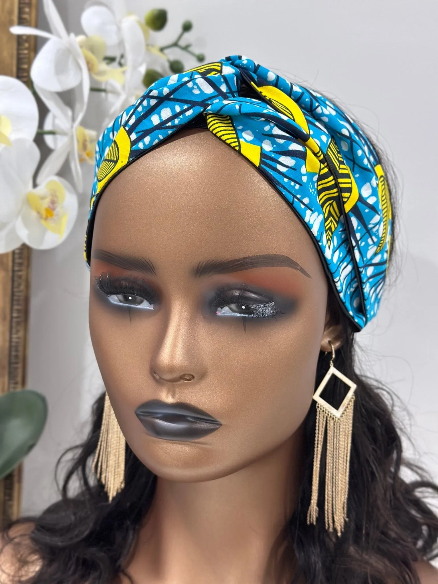 Aria African Print Satin Headband