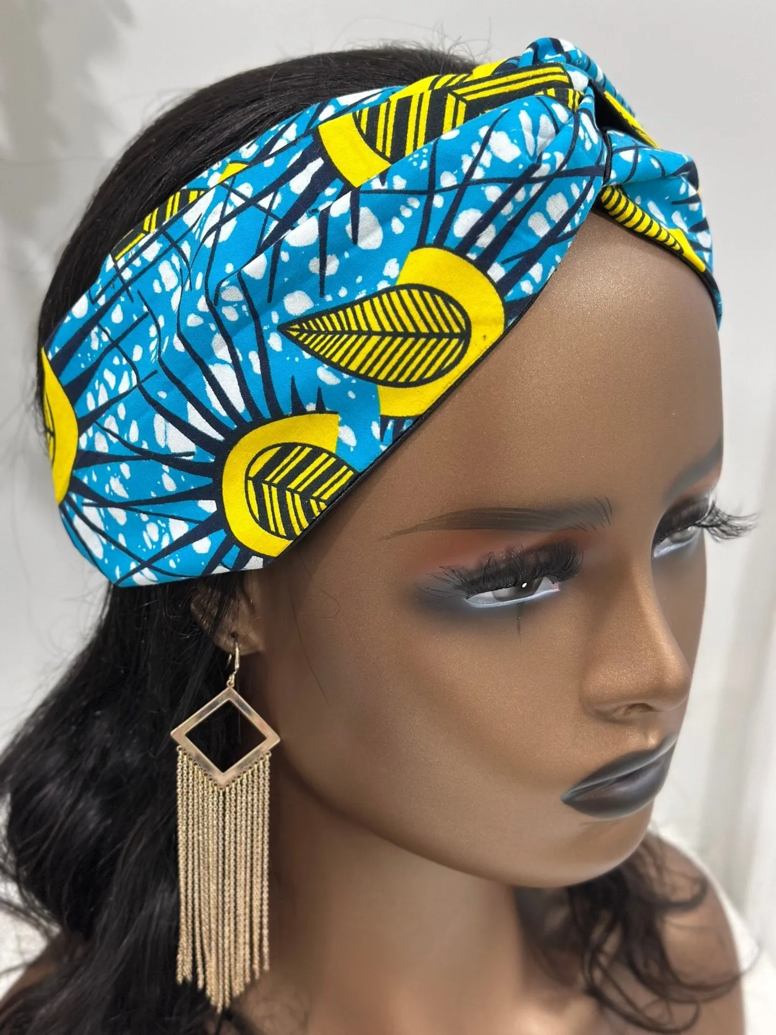 Aria African Print Satin Headband