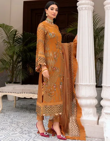 BL 308 | Emaan Adeel Belle Robe Vol 3 | Unstitched Embroidered Luxury Chiffon Suits