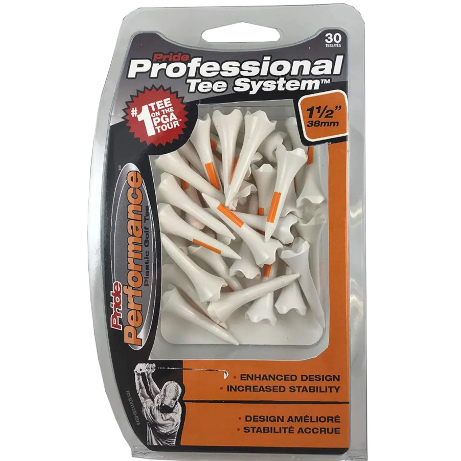 Bolsa 30 Tees Plastico Pride Sports Pride Golf 1 1/2'