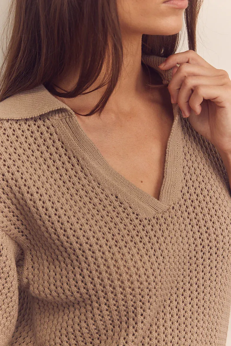 Collar Sweater Top