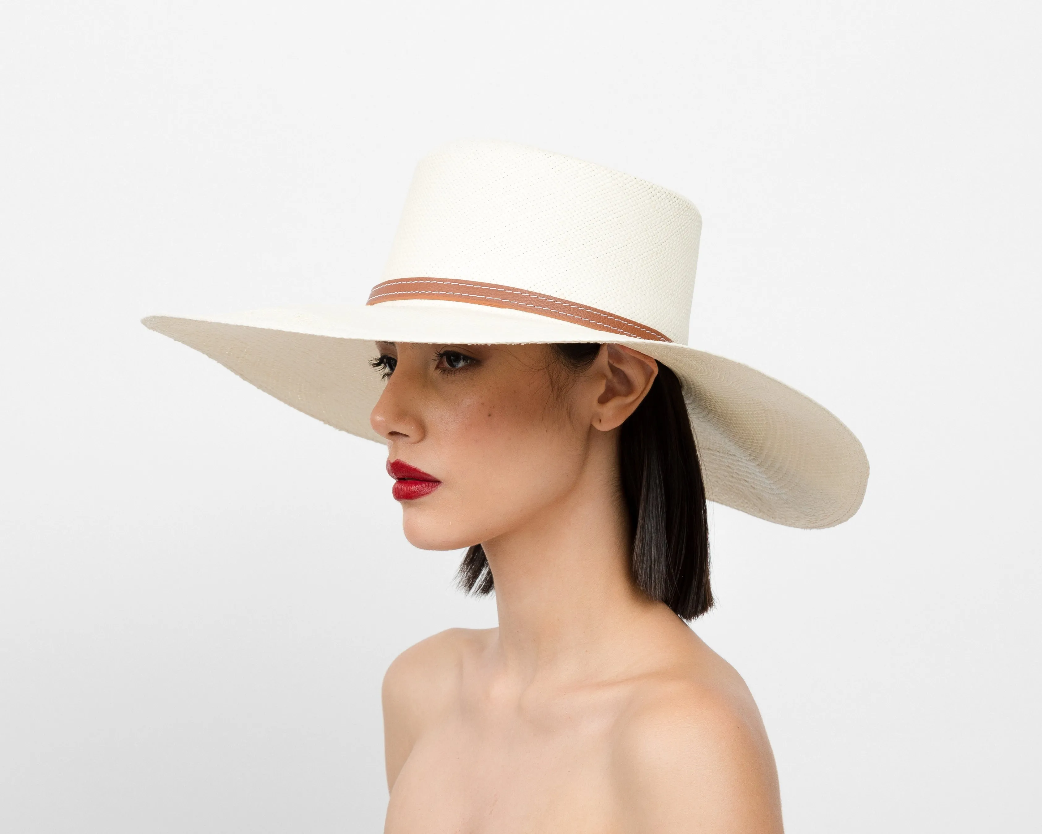 Cordovan Hat Extra Long Brim