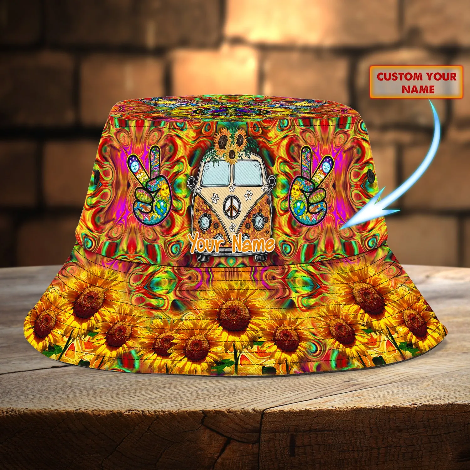 Custom Bucket Hat - Hippie - 163