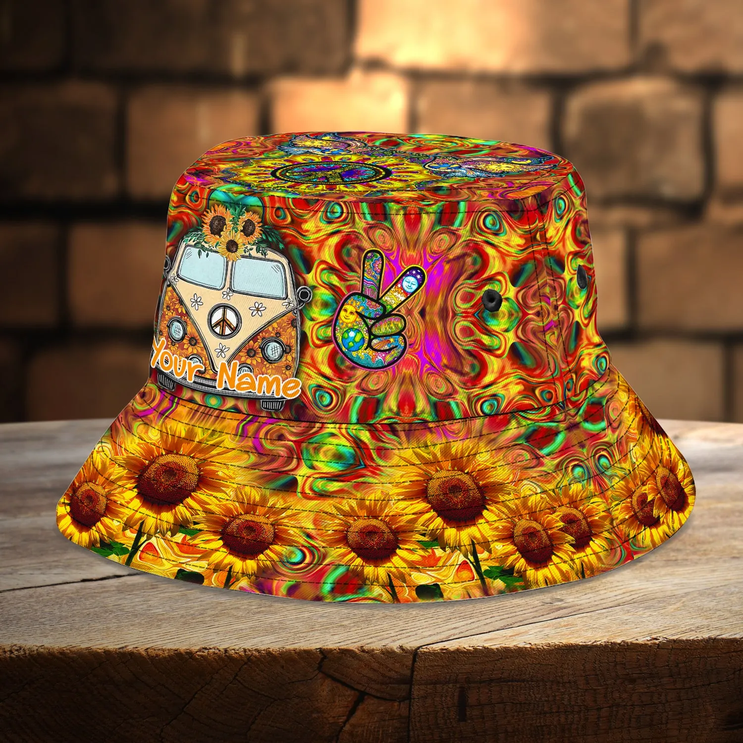 Custom Bucket Hat - Hippie - 163