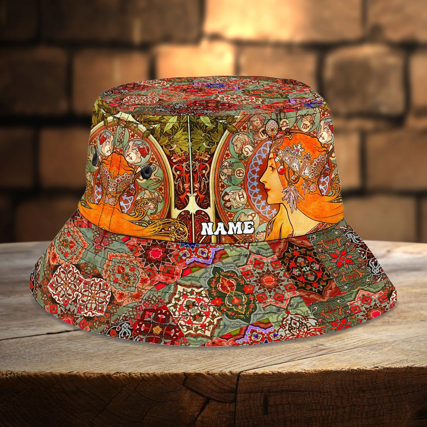 Custom Bucket Hat - Hippie Girl