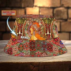 Custom Bucket Hat - Hippie Girl