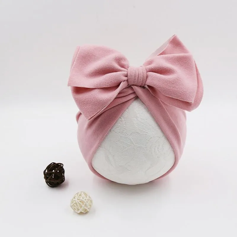 Cute Bows Baby Hat Knot Intant Baby Girls Newborn Turban Soft Children Kids Toddler Beanie Cap