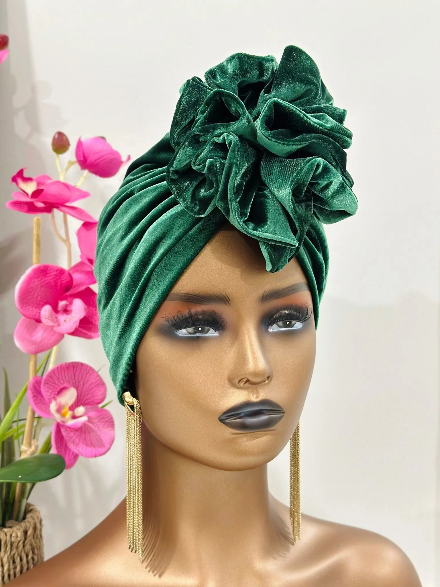 Demi Velvet Ruffle Turban