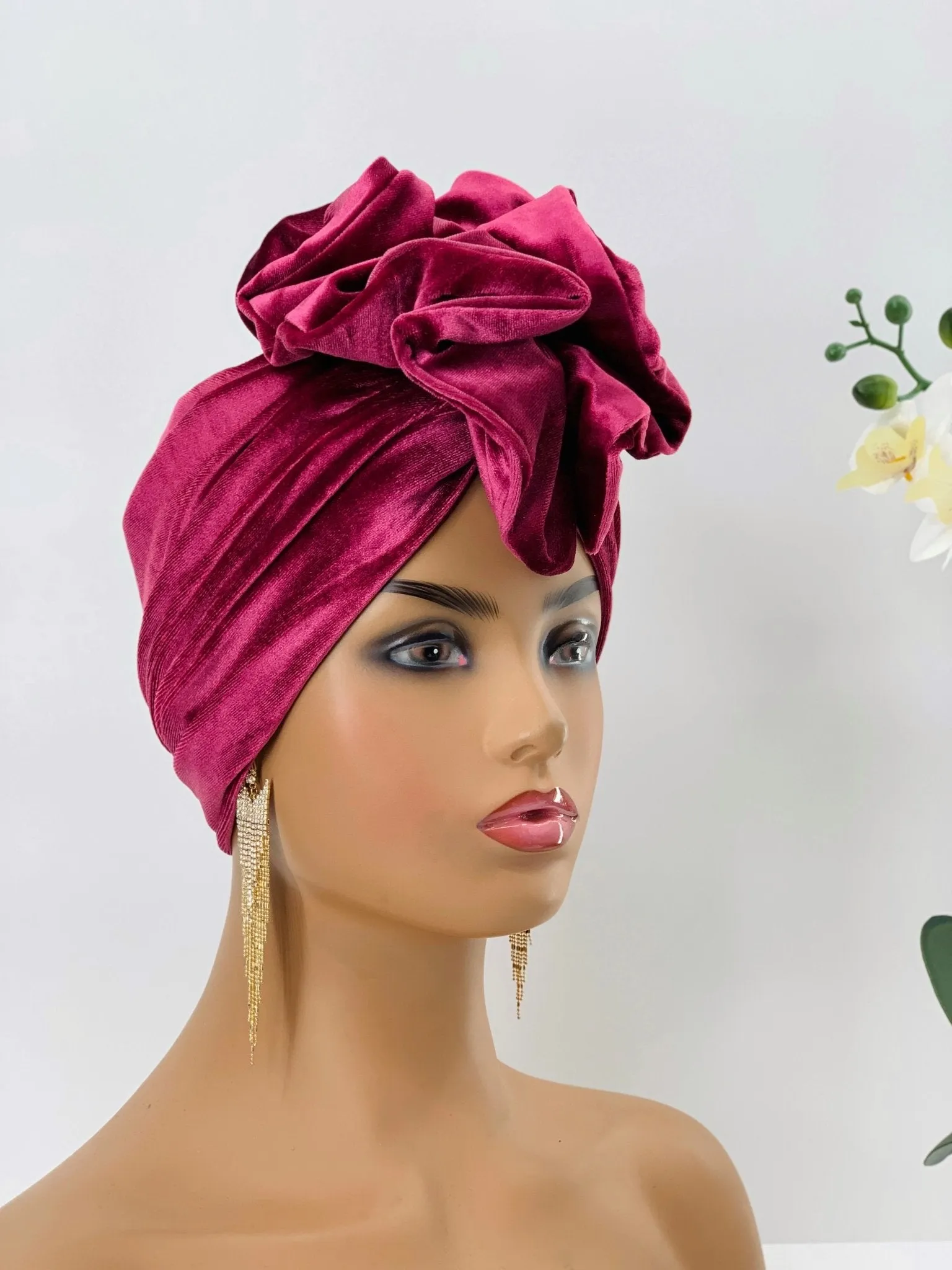 Demi Velvet Ruffle Turban