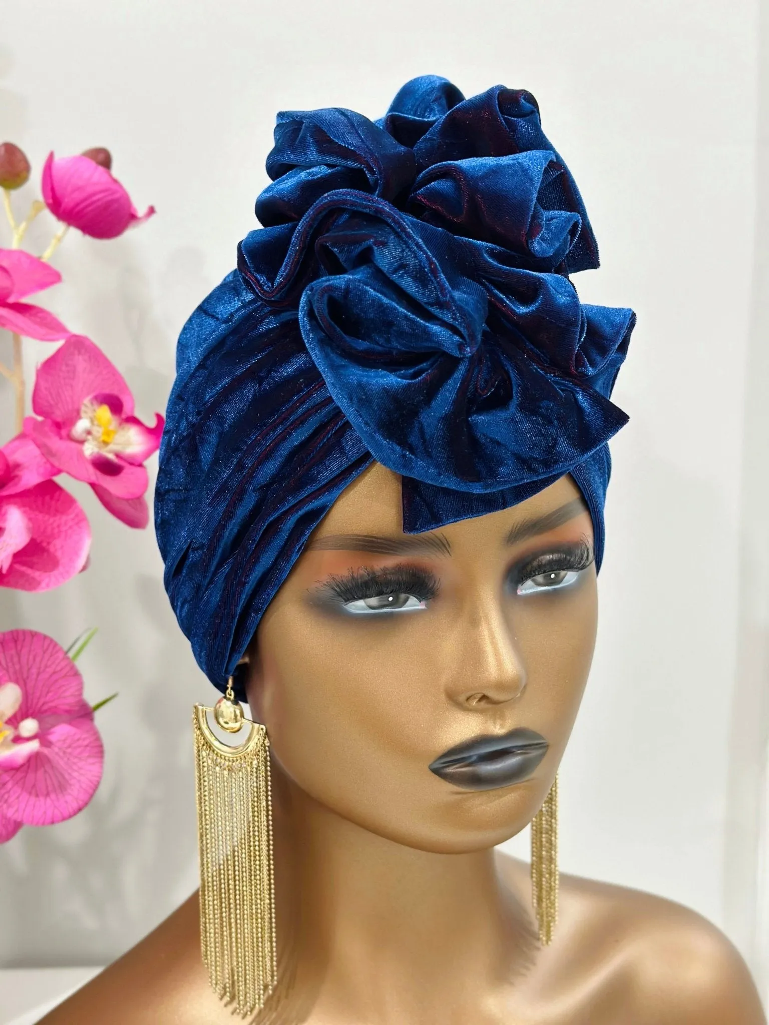 Demi Velvet Ruffle Turban