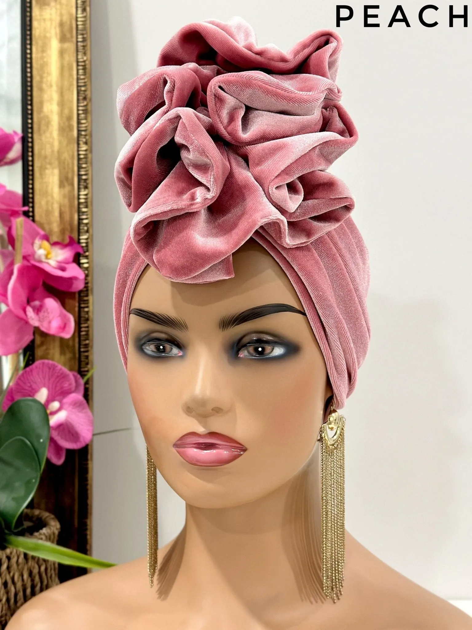 Demi Velvet Ruffle Turban