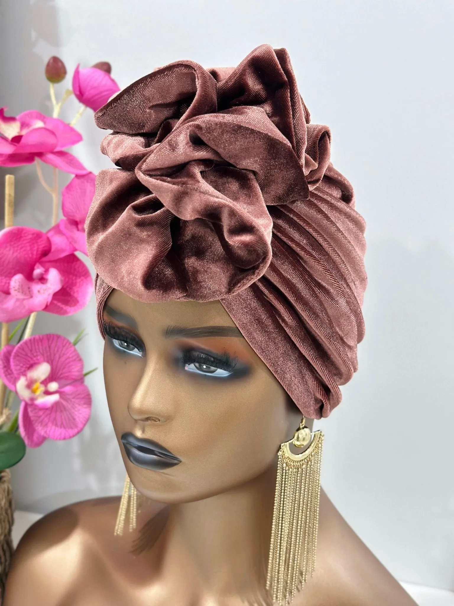 Demi Velvet Ruffle Turban