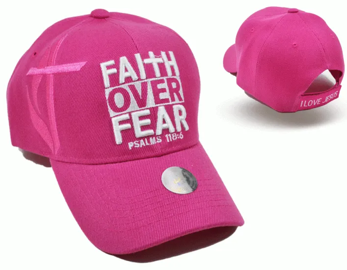 Faith Over Fear Baseball Cap - Pink