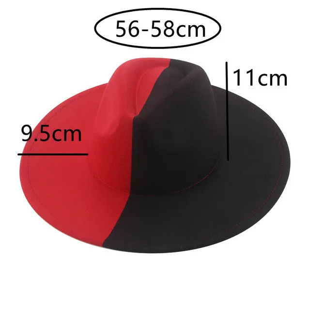 Fedora Hat Women Winter Felted Hats for Men Gradient Color Bowler Hat Wide Brim Design Luxury Casual Men Fedoras Chapeau Femme