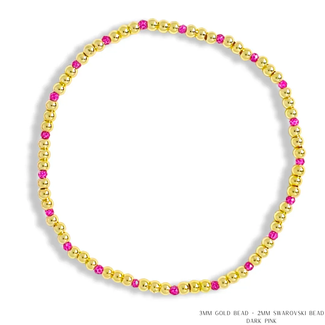 Gold Filled & Crystal Beaded Bracelets Style 4
