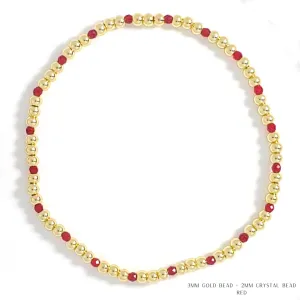 Gold Filled & Crystal Beaded Bracelets Style 4