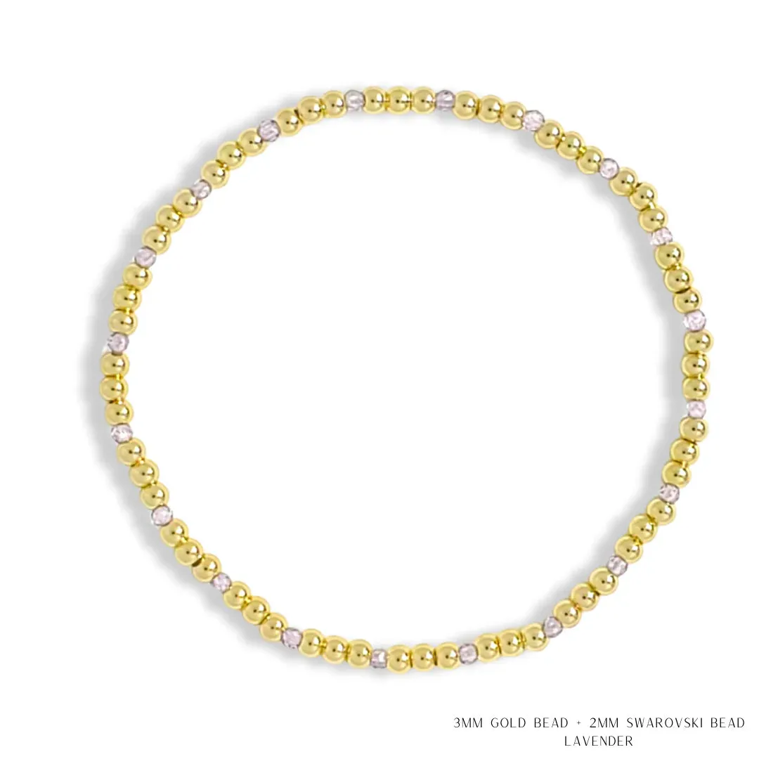 Gold Filled & Crystal Beaded Bracelets Style 4