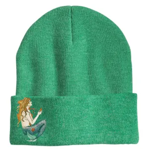 Green Vintage Mermaid Beanie