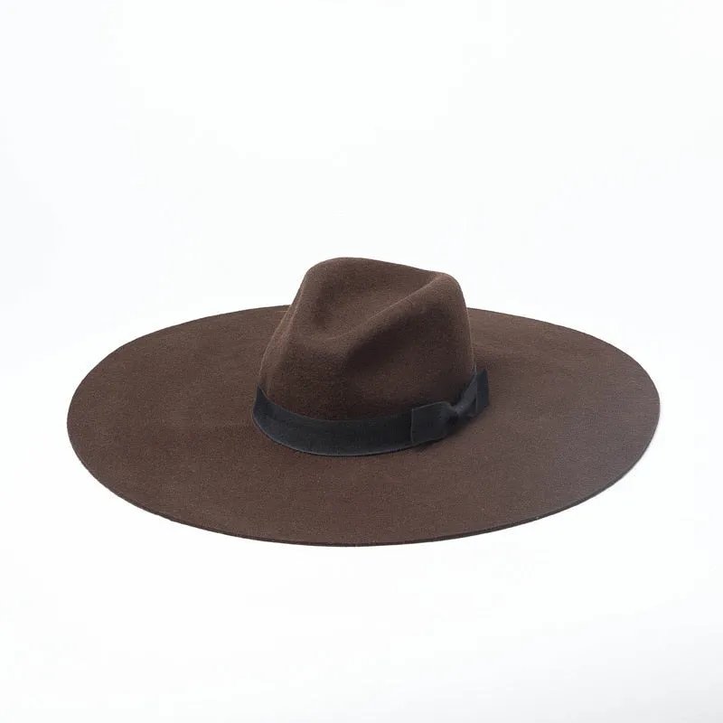 Green Woolen Jazz Top Hat Catwalk Style Felt Hat