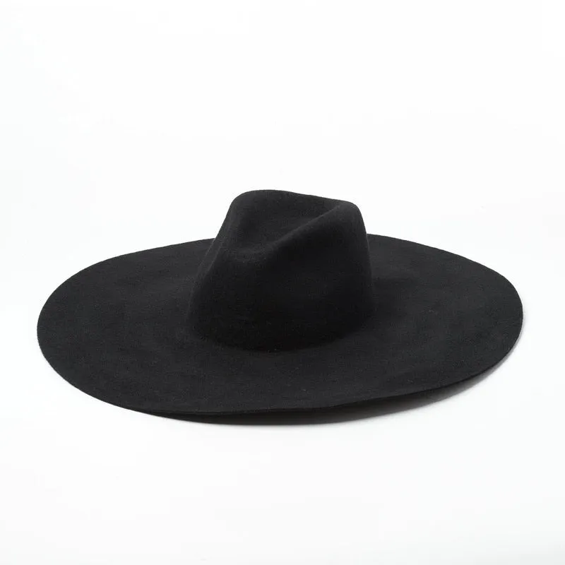 Green Woolen Jazz Top Hat Catwalk Style Felt Hat