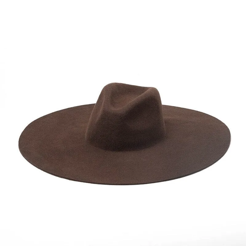 Green Woolen Jazz Top Hat Catwalk Style Felt Hat