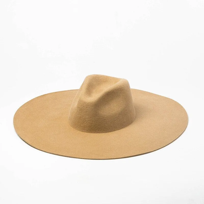 Green Woolen Jazz Top Hat Catwalk Style Felt Hat