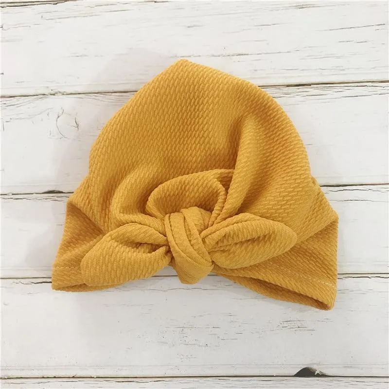 Handmade Baby Hats Rabbit Ears for Infant Children Baby Girls Boho Hat Beanie Scarf Turban Head Wrap Cap For Girls Baby