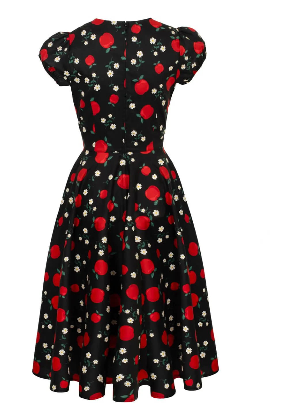 Hell Bunny Apple Pie 40's Swing Dress Black