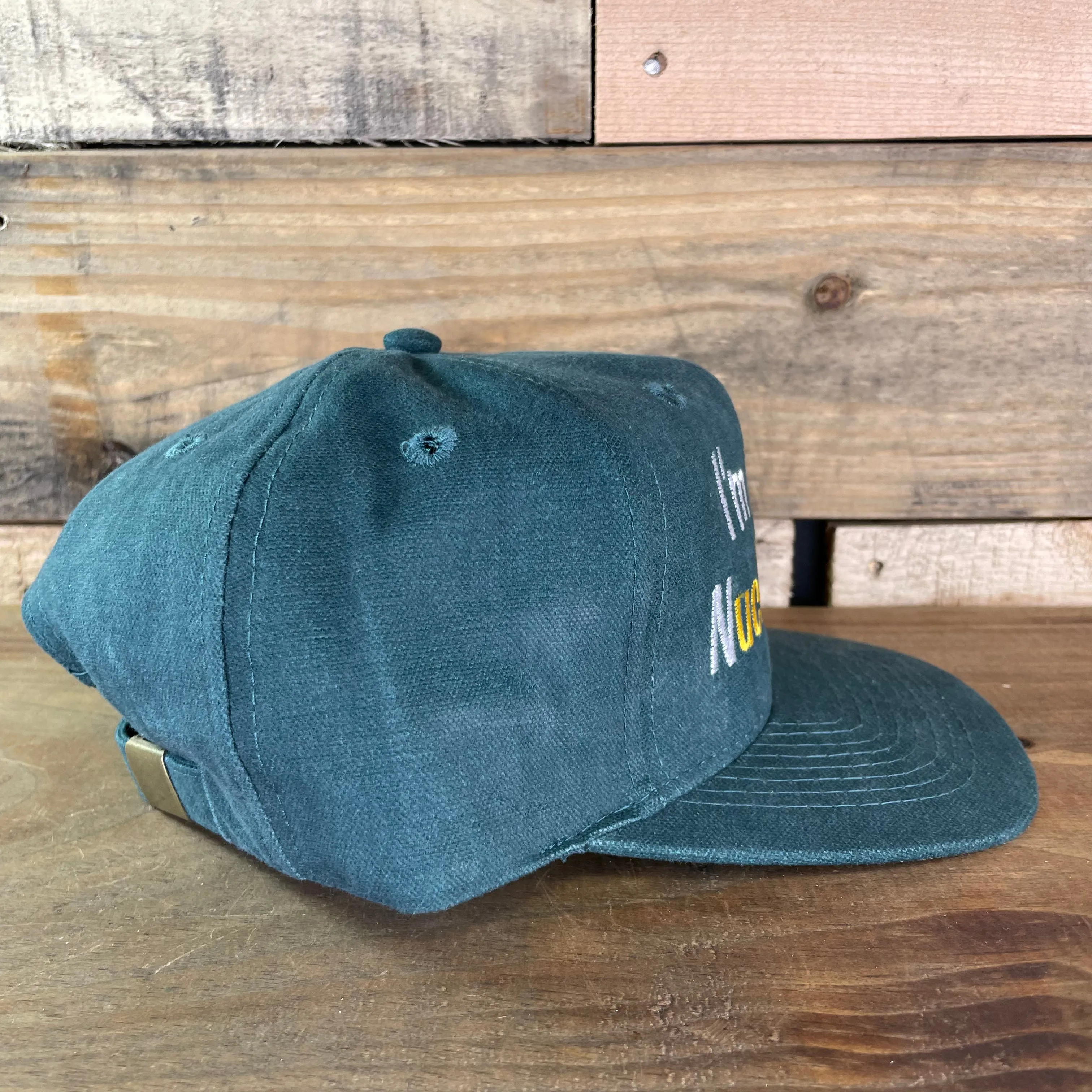 I’m Going NUCKIN Futz Vintage Custom Embroidered Dark Green Mid Crown Baseball Flat Brim Adjustable Strap Back Cap Hat
