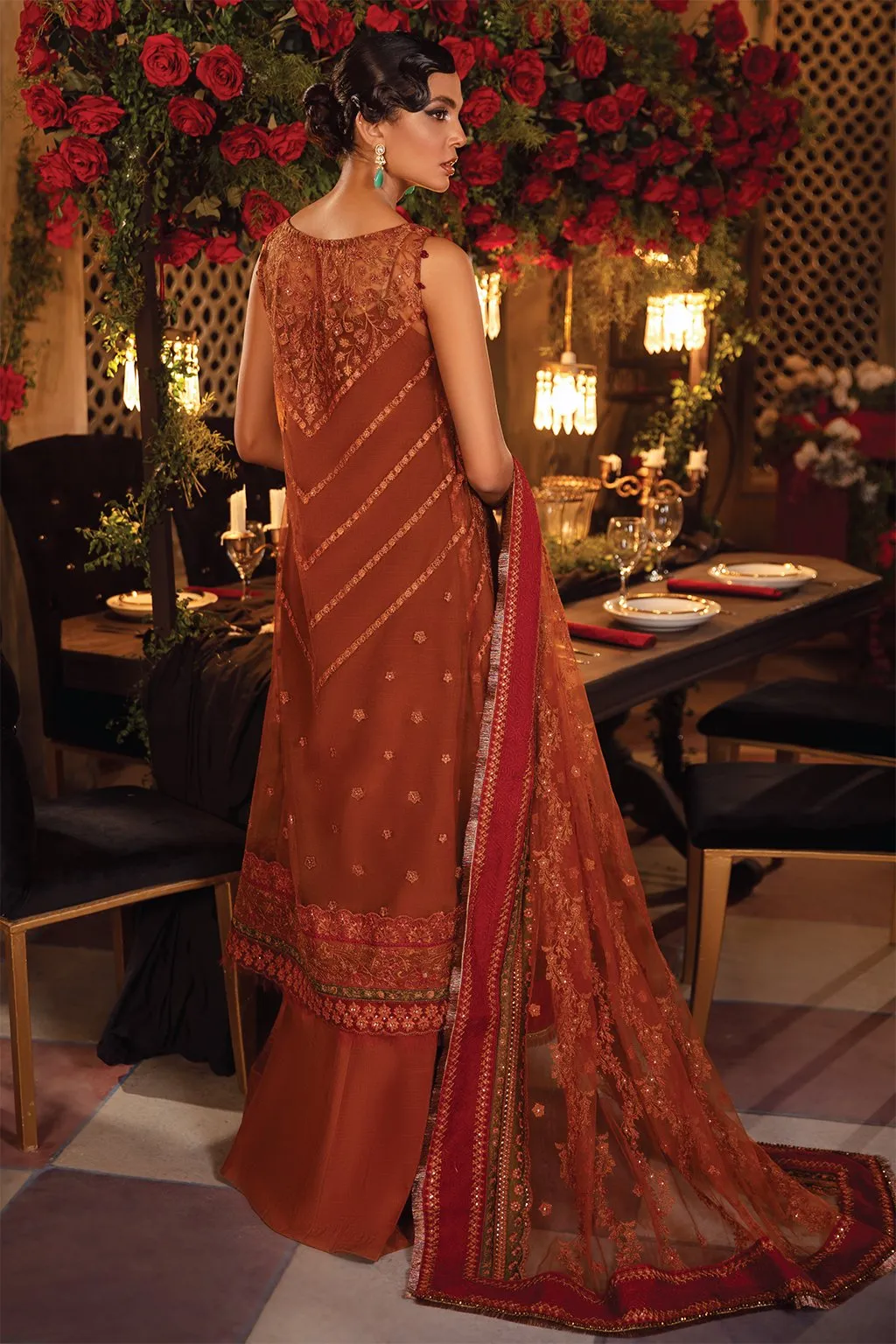 IMC-03 FELICITY - 3PC |  Iznik Meraki Luxury Chiffon Collection 2021 | Unstitched Embroidered Luxury Chiffon Suits