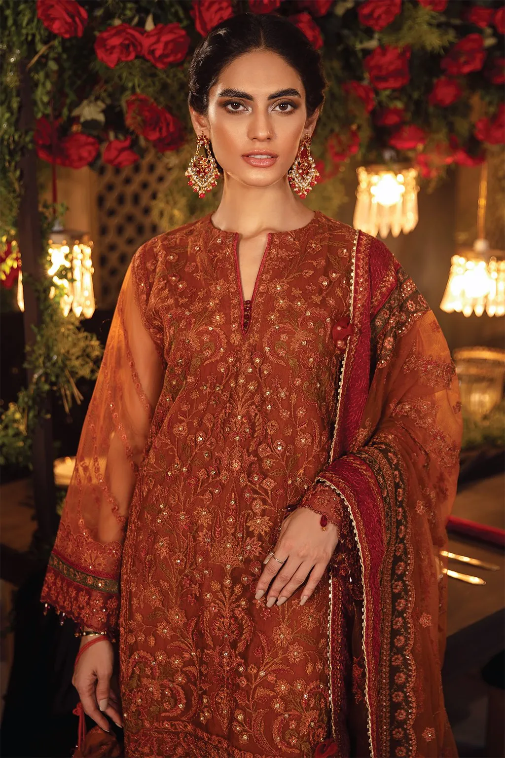 IMC-03 FELICITY - 3PC |  Iznik Meraki Luxury Chiffon Collection 2021 | Unstitched Embroidered Luxury Chiffon Suits