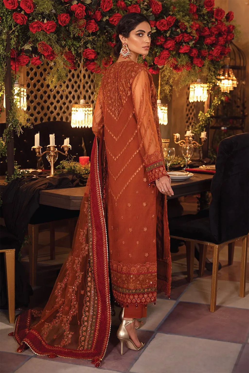 IMC-03 FELICITY - 3PC |  Iznik Meraki Luxury Chiffon Collection 2021 | Unstitched Embroidered Luxury Chiffon Suits
