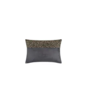 INSPIRE ME! HOME DECOR LENA CHARCOAL GOLD LUMBAR PILLOW