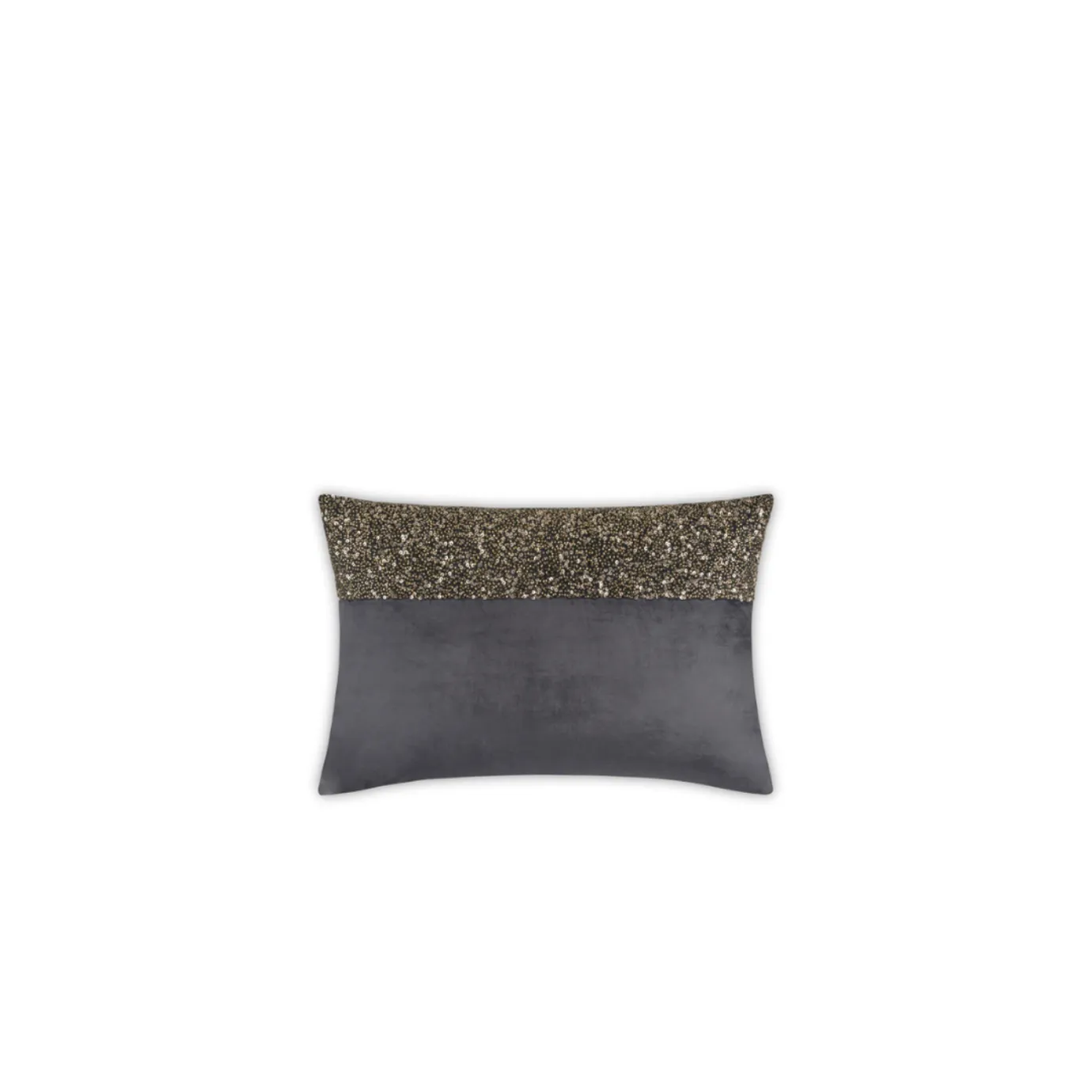 INSPIRE ME! HOME DECOR LENA CHARCOAL GOLD LUMBAR PILLOW