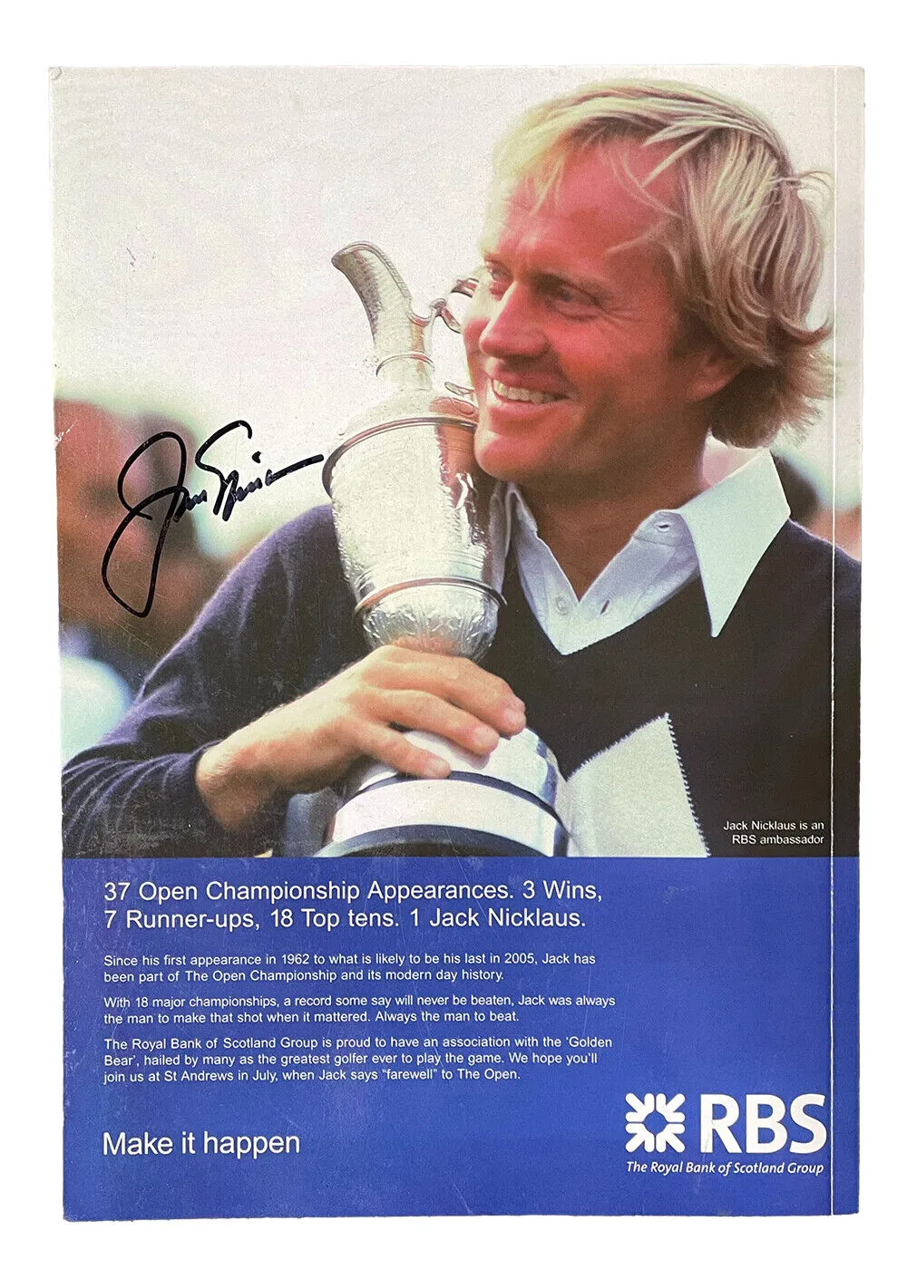 Jack Nicklaus Signed The Open St Andrews 2005 Golf Program BAS LOA