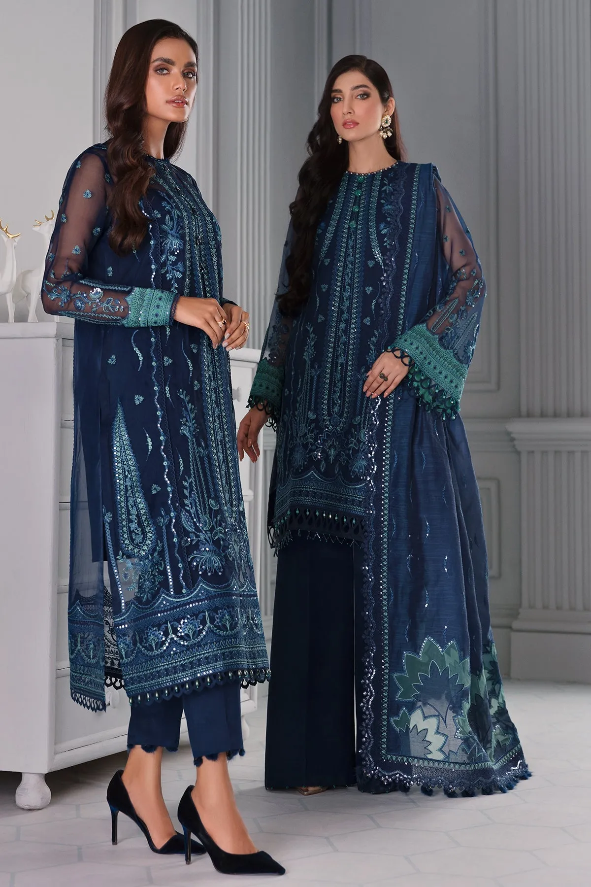 Jazmin Embroidered Chiffon 2022 | IRÍS LUXURY EDITION | SEASHELL