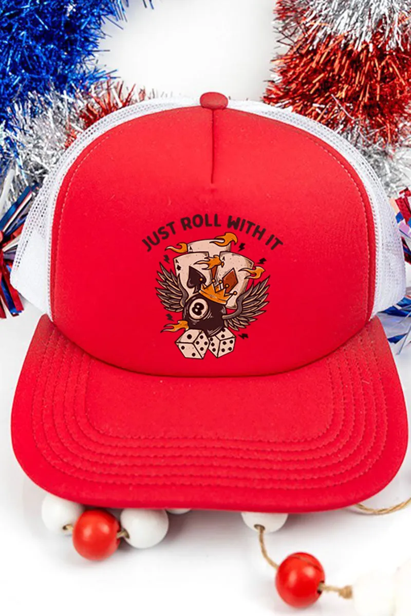 Just Roll With It Foam Front Mesh Trucker Cap