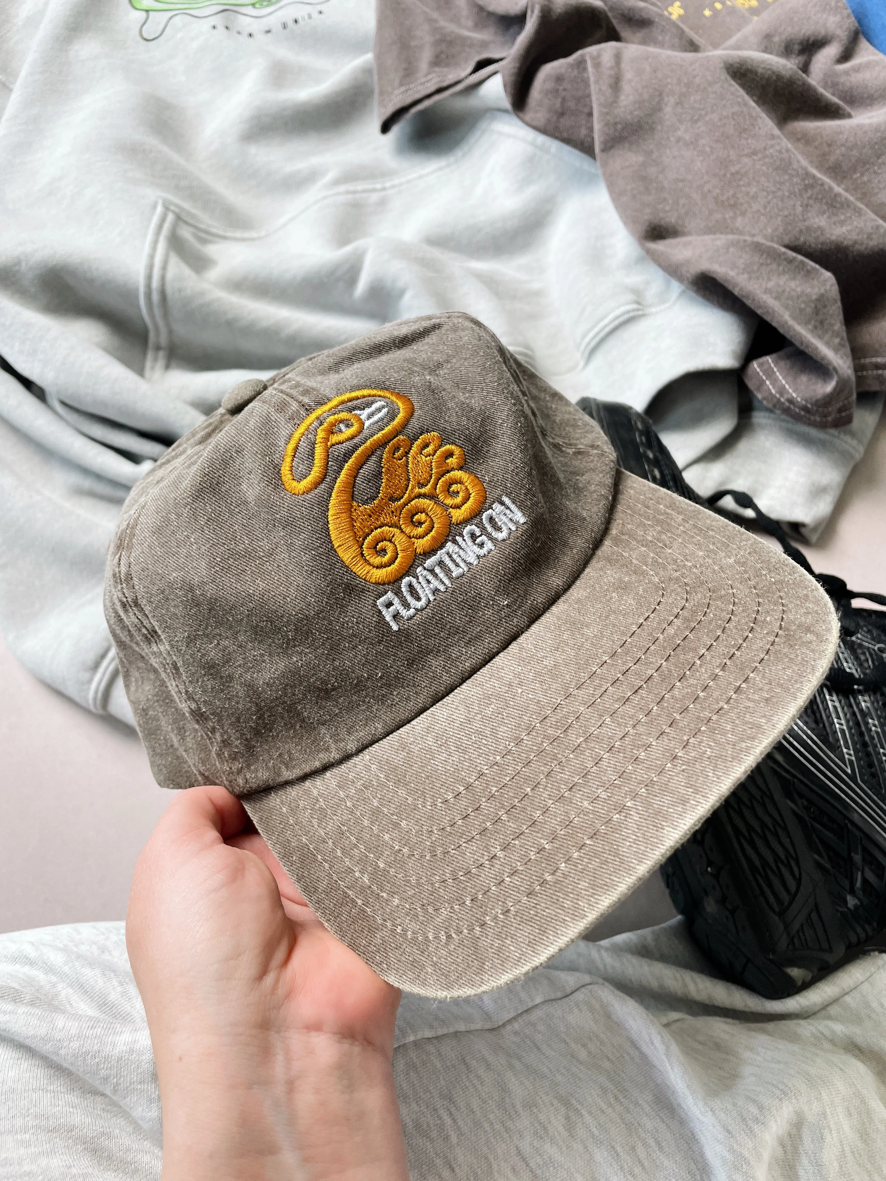 KBAR X UN:IK 'Floating On' Washed Cap - Brown