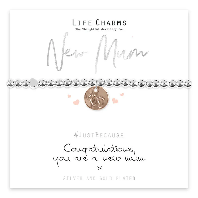 Life Charms Congratulations You are a New Mum bracelet
