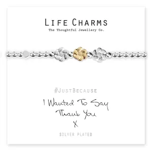 Life Charms Thank You bracelet