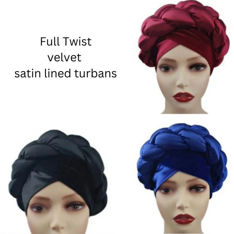 Luxury Adult Satin Turban | Adult Turban | Satin Lined Turban | Turban With Satin | Turban Hat | Stylish Turban | Day Bonnet | Baby Bonnet