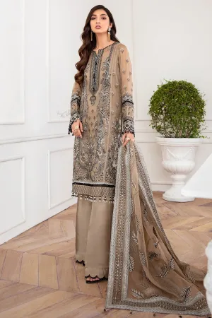 Luxury Embroidered Net Outfit in Skin Color #Y6171