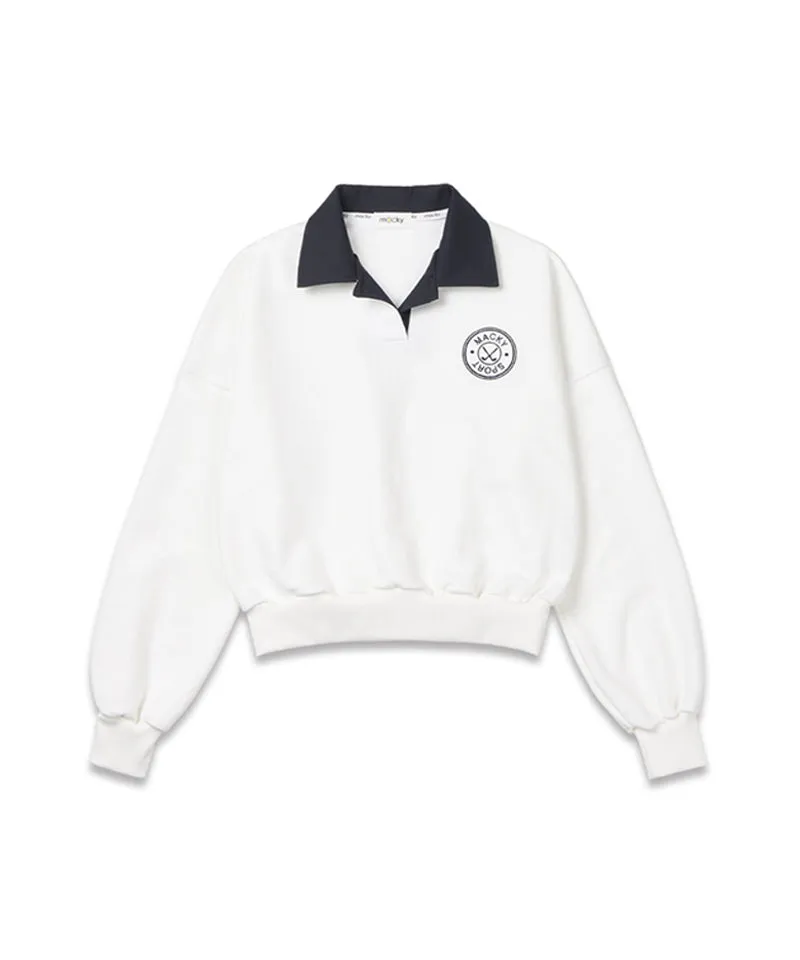 MACKY Golf: Macky Sports Sweatshirt - White