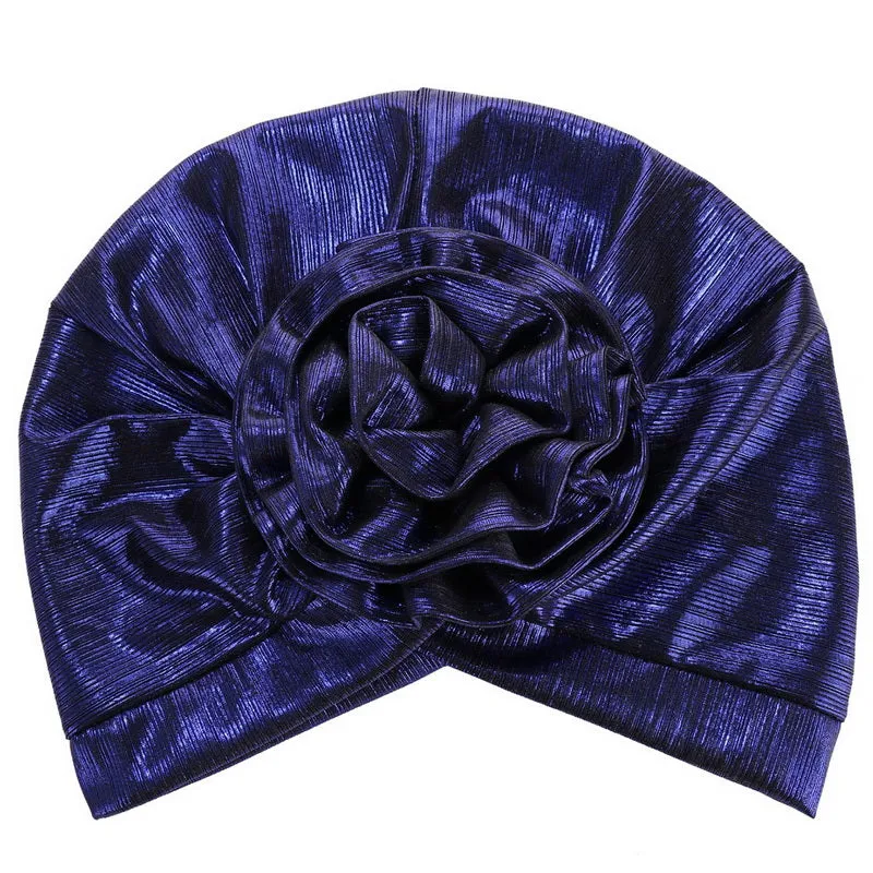 Metallic Flower Turban